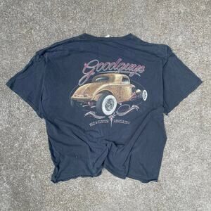 Y2K Distressed Goodguys Car Show Tee Shirt Size 3XL
